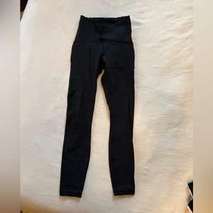 Lululemon training high rise leggings with sheer detail perfect condition!